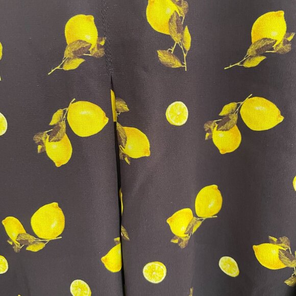 L'Agence Lemon Print Cameron Long Maxi Shirt Dress Silk Sz XS - Picture 8 of 8